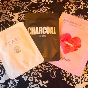 Super Beau’tea Mask, Charcoal Mask, and Pearl Mask